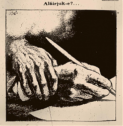 'Aláírjuk-e...' A Borsszem Jankó, 1920. május 16-i kérdése