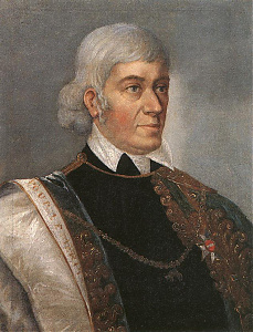 Széchényi Ferenc ismeretlen magyar mester festményén az 1810-es évekből