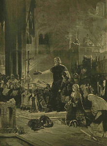 Szent Erzsébet megkoronáztatása. - Kaulbach Hermann festménye után