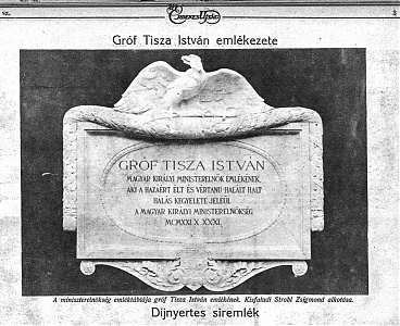 Az 1945 után elpusztult emléktáblája