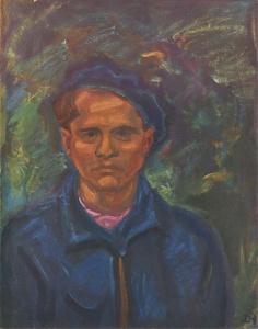 Kéksapkás önarckép - részlet (1943)