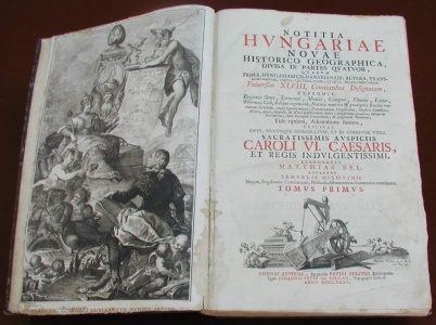 A Notitia első kötetének címoldala