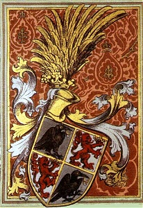 Hunyadi János besztercei örökös gróf 1453-as címere