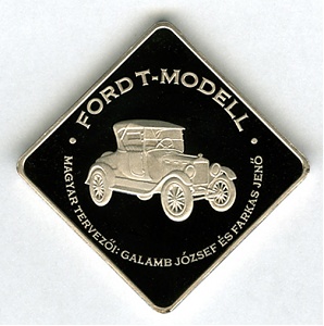 'Ford T-modell' emlékérme hátlapja