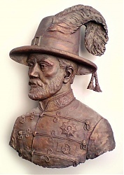 Domborműve Debrecenben a róla elnevezett téren