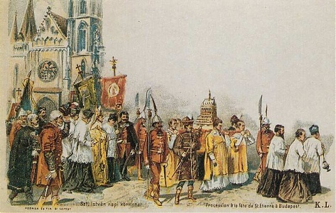 Szent István napi körmenet a Millenium évében