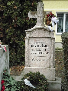 Irinyi János eredeti sírköve