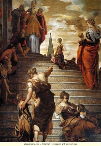 A velencei Madonna dell'Orto templomból Tintoretto festményének részlete