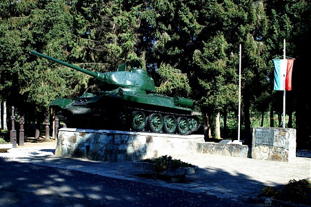 Nemesmedves 'névjegyévé' vált, II. világháborús, T-34-es szovjet harckocsi.
<br/>Állítólag még a harcokban is részt vett