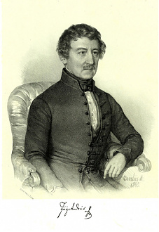 Fáy András 1845-ben Barabás litográfiáján